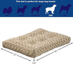 MidWest Homes for Pets Large QuietTime Deluxe Mocha Ombré Swirl Plush Pet Bed, Machine Washable, Non-Skid Bottom, Soft Crate Mat for 42-inch Crates