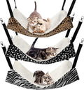 BBTO 3 Pcs Reversible Pet Hammock Soft Plush Cat Hanging Hammock Guinea Pig Bed Rat Cage Accessories for Puppy Dog Piggy Kitten Ferret Rabbit Other Small Animals(Dot)