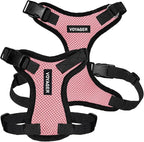 Voyager Step-in Pet Harness - All Weather Mesh, Adjustable Step in Harness for Cats and Dogs by Best Pet Supplies - Pink/Black Trim, M