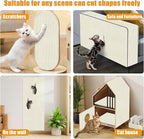 Cat Scratching mat Self-Adhesive, Trimmable Furniture Protector for Couch, Sofa, Wall & Cat Trees - Durable Scratch Pad with Nano Tape, DIY Climbing Carpet for Indoor Cats (White, 23.6"x15.8")