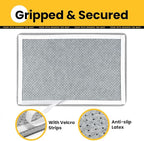 Cat Scratcher Mat,Natural Sisal Cat Scratch Pad with Hook&Loop Tape,Horizontal Floor Kitty Scratching Pads Rug for Indoor, Furniture Protector for Couch&Carpets&Sofas, Large, Grey, 2 Pack