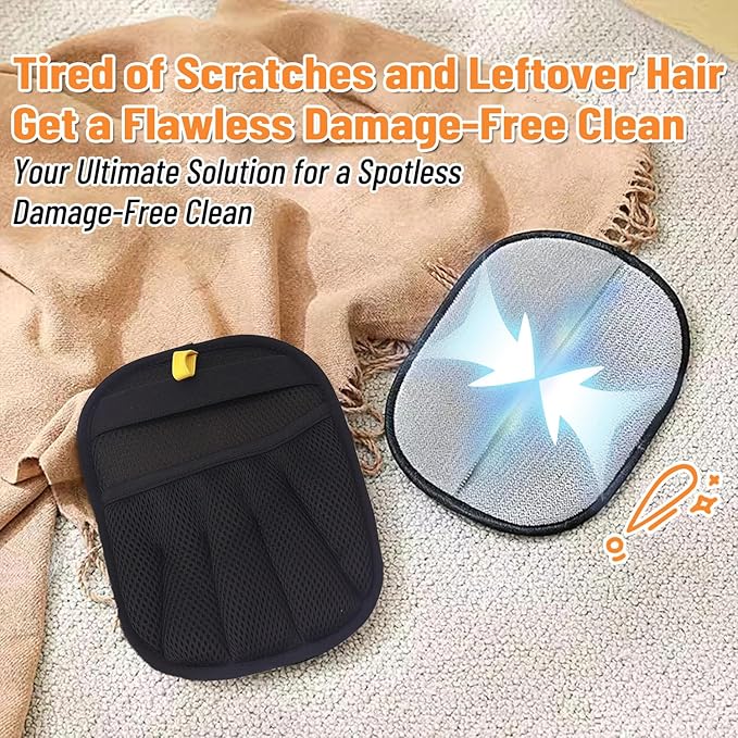 Pet Hair Removal Glove for Cats & Dogs, Upgraded Five-Finger Electrostatic Pet Hair Gloves, Reusable Magic Brush Pet Hair Remover Tool for Carpet, Clothing, Laundry, Couch & Car Seat