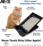 Kitty Lounge Disposable Litter Tray, Black, 25-Pack- Argee RG606/25