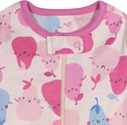 Onesies Brand Baby Girls' 4-pack Sleep 'N Play Footies Multi Pack