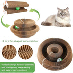 Accordion Magic Organ Cat Scratcher Toys for Indoor Cats - Cardboard Cat Scratching Board Ball Scratcher Pad 1 Pack