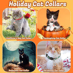 18 Pcs Holiday Cat Collars St. Patrick's Day Cat Collars with Bell Adjustable Breakaway Kitten Collar with Plastic Buckle for Holiday Pet Cat Costume,Multicolor