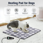 Newget Cat Heating Pad, Waterproof Pet Heating Pad for Cats Dog Indoor, 11 Adjustable Temperature Cat Warming Bed Mat with Timer, Indoor Heated Bed with Chew Resistant Cord (S: 18'' L X 18W '')