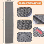 66.93x13.38x0.32 inch Thickened Cat Wall Scratcher Carpet, Cat Climbing Wall, Durable Cat Wall Furniture, Tall Cat Scratching Post, Wall Scratchers for Indoor Cats, Couch Sofa Protector (Grey)
