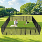 New Thickened Version Dog Playpen, 40 Inch Dog Fences for The Yard, Portable Outdoor Dog Playpen for Large/Medium/Small Dogs, Foldable Metal Dog playpen, with Doors (40 Panels, 40 Inch)