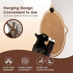 Cat Scratcher Mat, Natural Cotton Rope Cat Scratch Pad, 15.7'' Round Horizontal Floor Cat Scratching Pads for Indoor Cats, Cat Furniture Protector for Wall, Couch, Carpets, Sofas