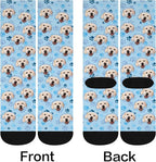 D-Story Custom Face Socks, Personalized Photo Picture on Socks, Unisex Athletic Crew Socks for Men Women