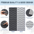 Bubble bear Dog Crate Mat - Upgraded Thick, Ultra Soft, Washable & Anti-Slip Kennel Pad for Small/Medium/Large Dogs, Dark-Hued to Hide Stains (36"x23")