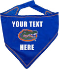 NCAA Florida Gators Personalized Tie Bandana for Dogs & Cats, Size Large/X-Large. Custom Dog Bandana Scarf Bib for Pet Cat Dog. The Ultimate Game-Day & Party Customizable Bandana