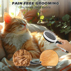 2PCS Pet Grooming Tools - Double-Sided Brush for Shedding and Bathing, Suitable for Short/Long Haired Dogs Cats and Horses, Deshedding Dog Brush, Mane & Tail Combs for Horses - Pet Supplies (White)