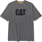 CAT Men's Trademark T-Shirts with Shape-Retention Rib Trim Spandex, Tagless Neck, and Cat Logo on Left Chest