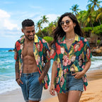 Custom Hawaiian Shirt with Face for Men, Unisex Tropical Beach Shirts Personalized Casual Funny Hawaii Button Down Shirts