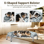 Orthopedic Dog Bed - Beds Bolster,Cooling Elevated Dog Beds with Metal Frame,Raised Dogs Bed,Easy to Assemble,Up to 80 lbs,Medium