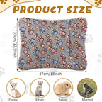 Tuanse 4 Pack Ultra Soft Dog Cat Bed Mat Small Animal Guinea Pig Bed with Cute Print Reversible Fleece Dog Crate Kennel Pad Cozy Washable Thickened Hamster Pet Beds Mat(13 x 19 Inches,Gray)