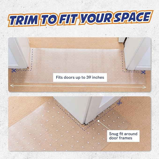 Panther Armor Scratch-Proof Carpet Protector for Pets, Plastic Rug Runner and Cover, 12.2 x 43 inches, Cat Scratch Protector for Doorway, Stop Cat from Scratching, Door Mat