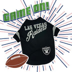 NFL Las Vegas Raiders Dog & Cat T-Shirt, Small. Football PET TEE for NFL Team Fans. New & Updated Fashionable Stripe Design, Durable & Cute