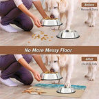 Beach Starfish Dog Food Mat for Floors,Cute Seashell Absorbent Pet Food and Water Bowl Mats,Non-Slip Pet Feeding Mat,Pet Supplies 16" x 24"