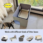 Dog Proof Cat Litter Box Enclosure, Open Top High Side, Less-Mess Extra Large Water Resistance Splash Guard for Pet Litter Pan, Scratch Proof Cover for Cat Litter Boxes