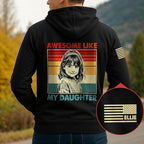 Customized Awesome Like My Daughter Shirts, Fathers Day Shirt with Kids Names, Funny Dad Shirts for Men