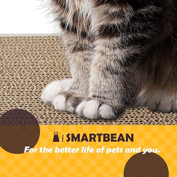Cat Scratcher, 17.3"L x 7.9"W x 4.7"H, Reversible Design for Double Service Life