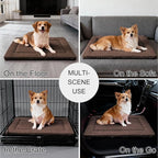 Dog Bed Mat - Dog Crate Pad - Reversible Mat for Pet Comfort - Soft Bed Crate Pads for All Seasons - Durable, Machine Washable Mat for Crates, Travel, and Home (Dark Brown, 30" L*20" W*1.5" Th)