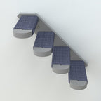 Skywin Cat Steps - Grey Solid Rubber Wood Cat Stairs Great for Scratching and Climbing - Easy to Install Wall Mounted Shelves for Playful Cats (Right to Left)