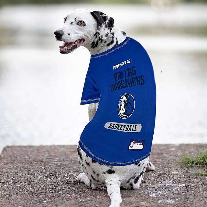 Pets First Cute Dog T-Shirt, X-Small - NBA Dallas Mavericks Dog & Cat Shirt with Basketbal Team Logo. A Comfortable & Fashionable Yet Durable Pet Outfit, Sporty Dog Shirt