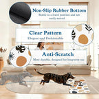 Boho Style Dog Food Mat–Christmas Stocking Absorbent Quick Dry Feeding Placemat for Food and Water Bowls, Non Slip Rubber Backing, Waterproof Pet Supplies for Mess-Free Eating 12"x20"