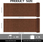 2 Pcs 39.4"x15.8" Cat Scratch Mat, Cat Scratch Couch Furniture Protector, Trimmable Self-Adhesive Cats Scratch Pads, DIY Cat Scratcher for Wall Protector and Covering Cat Tower (Brown)