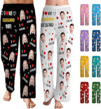 Personalized Face Pajama Pants for Men Women Custom Photo Printed Pajamas Bottoms Trousers Gift for Christmas Birthday