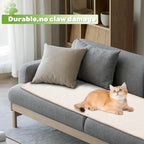 Natural Sisal Cat Scratcher Mat, Wall Scratcher Carpet, Cat Climbing Wall, Large Tall Scratching Post, Sofa Protector, Scratching Mat Pad for Indoor Cats (White, 39.3" Lx15.7 W, 1PC)