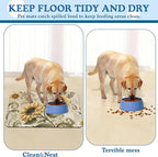 Vintage Sunflower Pet Feeding Mat for Floors–Christmas Stocking Absorbent Quick Dry Dog Cat Bowl Mat for Food and Water, Non Slip Waterproof Base, Mess-Free Feeding Accessories 16"x24"