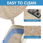 UPSKY Cat Litter Mat, Litter Trapping Mat Soft on Kitty Paws, Large Litter Box Mat 35" x 24" Scatter Control for Indoor Cats Waterproof and Extra Large Pretty Litters Carpet