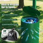 Dog Waste Station Outdoor, Pet Waste Disposal Station Rustproof Aluminum with 10 Gallon Trash Can, 600 Dog Poop Bags & 50 Liners for Parks, Trails, HOA Communities, Backyards