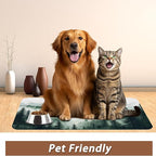 Misty Forest Mountain Dog Food Mat for Floors,Absorbent Quick-Dry Pet Feeding Mat,Cat Dog Bowl Mats for Food and Water,Non-Slip Pet Accessories Supplies 16"x24"