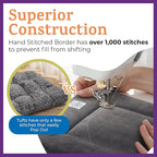 Pet Dreams Dog Crate Pad - Washable Kennel Mat, Crate Pads for Dog Cages, Non-Toxic, Flat Indoor Cat Bed, Fits iCrate 18, 24, 30, 36, 42, 48 Inches (Denim, X Small, 18")
