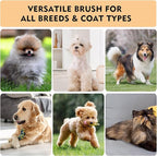 Dog Slicker Brush for Shedding & Grooming - Professional Dog Brush and Cat Brush with Coated Tips & Air-Cushion Design, Deshedding Tool Removes Undercoat Tangles & Loose Fur for Long/Short Hair Pets