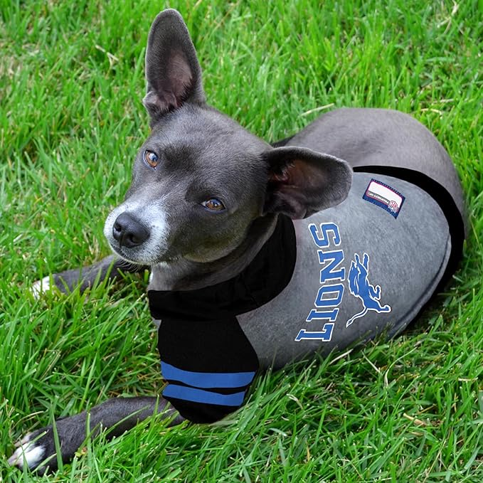Pets First NFL Detroit Lions Hoodie for Dogs & Cats. | NFL Football Licensed Dog Hoody Tee Shirt, Small | Sports Hoody T-Shirt for Pets | Licensed Sporty Dog Shirt