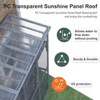 Cat Catio, Large Catio Outdoor Cat Enclosure, Window Enclosure with Waterproof Roof, Multi-Level Platforms, Cozy Sleeping Box & Fun Bridges, Spacious Outdoor Cage for Multiple Indoor Cats,100"