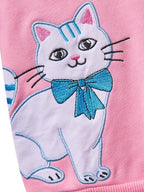 Toddler Baby Girls Cotton Sweater, Long Sleeve Crewneck Sweatshirt Pullover Kids Warm Clothing for Fall Winter
