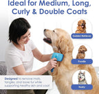 American Kennel Club-Self-Cleaning Slicker Brush for Dogs & Cats |Pet Grooming Brush |Removes Loose Hair, Mats & Tangles | Gentle Deshedding Tool for All Coat Types | Skin Friendly & Easy-Clean Design