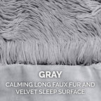 FurHaven Waterproof Throw Blanket For Dogs & Indoor Cats, Reversible Protective Pet Blanket, Extra Large, Long Faux Fur & Velvet, Gray