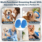 6PCS Pet Grooming Kit for Dogs,Cats and Horses | Dog Washing Gloves | Dog Bath Brush | Dog Bath Gloves | Dog Shampoo Brush | Pet Grooming Gloves | Dog Bath Supplies (Navy Blue)