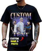 NAZENTI Custom Valentine Shirt Gifts for Boyfriend, Customized Bootleg Rap Tee