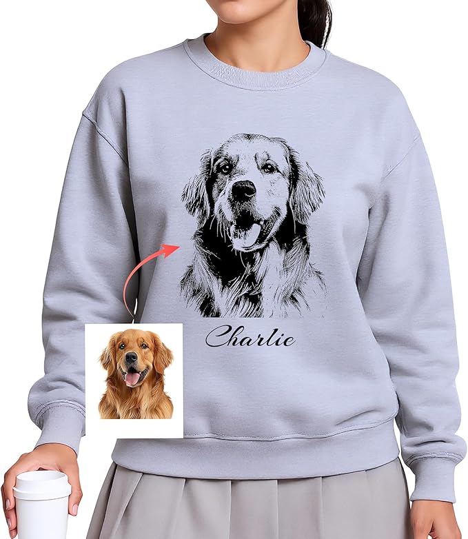 Easycosy Custom Sweatshirt for Couples Men Women, Personalized Hoodies Valentine's Day Gift Matching Sweater for Him Her