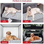 Dog Crate Mat (42" X 28"), Soft Dog Bed Mat with Cute Prints, Personalized Crate Pad, Anti-Slip Bottom, Machine Washable Kennel Pad